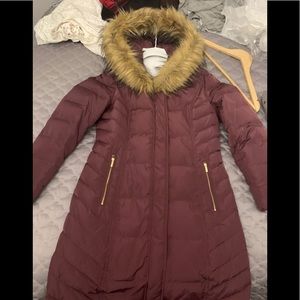 Cole Haan Burgandy Winter Jacket